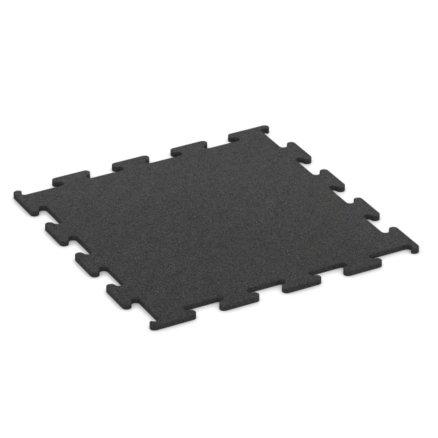 Fitness Performance Elite Trainingsvloer von WARCO im Farbdesign Antraciet mit den Abmessungen 50 x 50 x 1 cm | 0,25 m². Produktfoto von Artikel 3749 in der Aufsicht von schräg vorne.