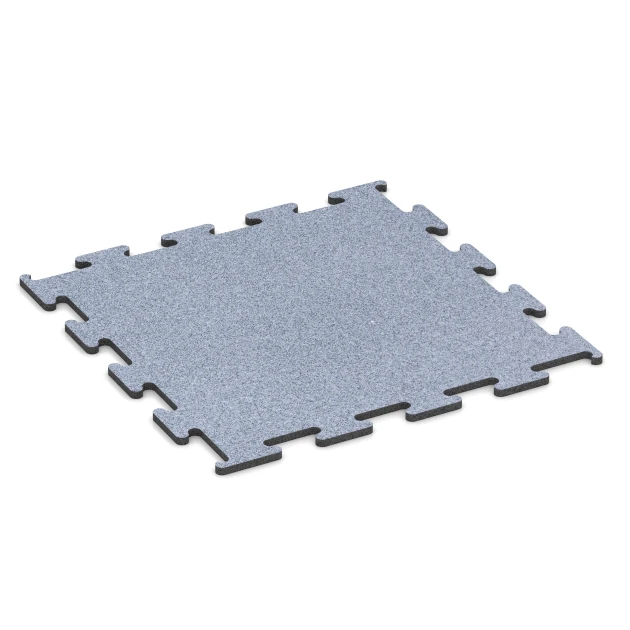 Fitness Performance Elite Trainingsvloer von WARCO im Farbdesign Nevelgrijs mit den Abmessungen 50 x 50 x 1 cm | 0,25 m². Produktfoto von Artikel 6152 in der Aufsicht von schräg vorne.