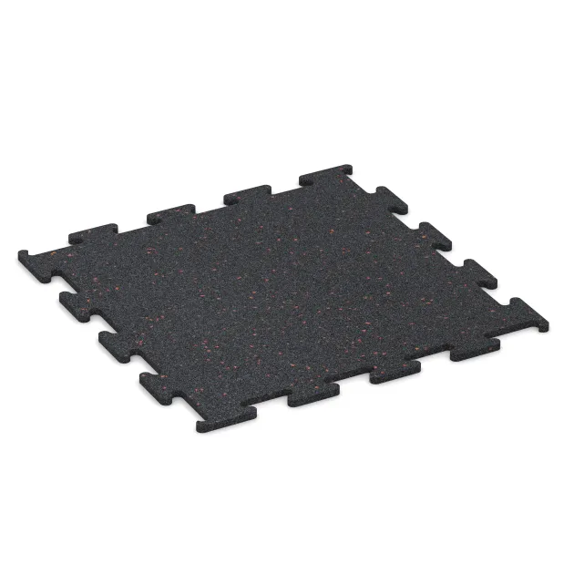 Fitness Performance Elite Trainingsvloer von WARCO im Farbdesign Licht Rood Gespikkeld mit den Abmessungen 500 x 500 x 10 mm. Produktfoto von Artikel 3765 in der Aufsicht von schräg vorne.