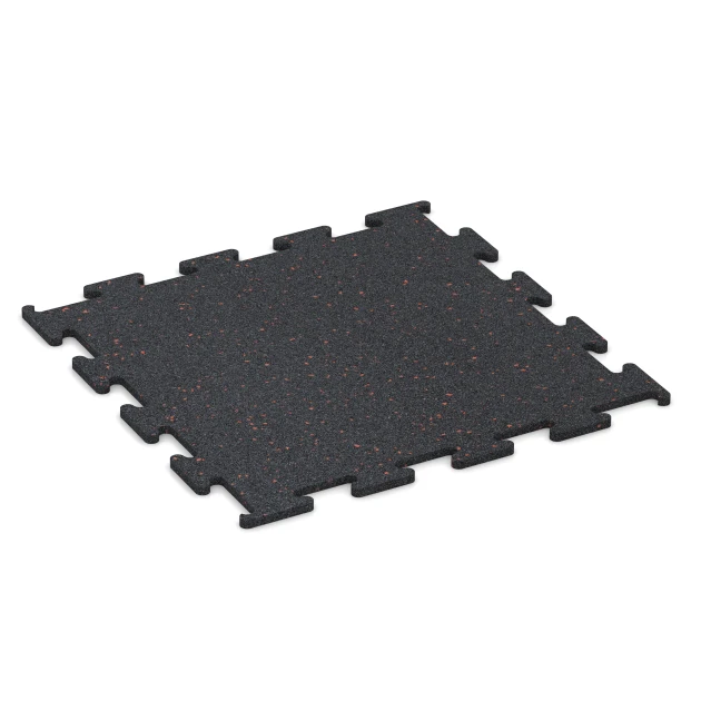 Fitness Performance Elite Trainingsvloer von WARCO im Farbdesign Licht Rood Gespikkeld mit den Abmessungen 50 x 50 x 1 cm | 0,25 m². Produktfoto von Artikel 3765 in der Aufsicht von schräg vorne.