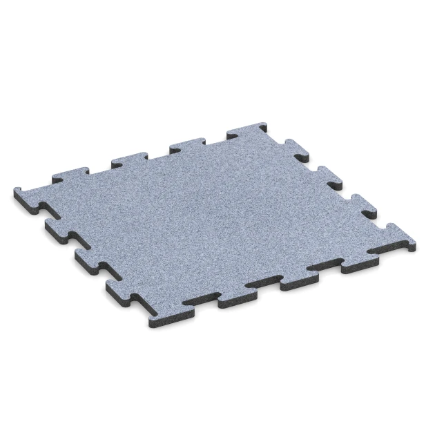 Fitness Performance Elite Trainingsvloer von WARCO im Farbdesign Nevelgrijs mit den Abmessungen 50 x 50 x 1,5 cm | 0,25 m². Produktfoto von Artikel 6154 in der Aufsicht von schräg vorne.