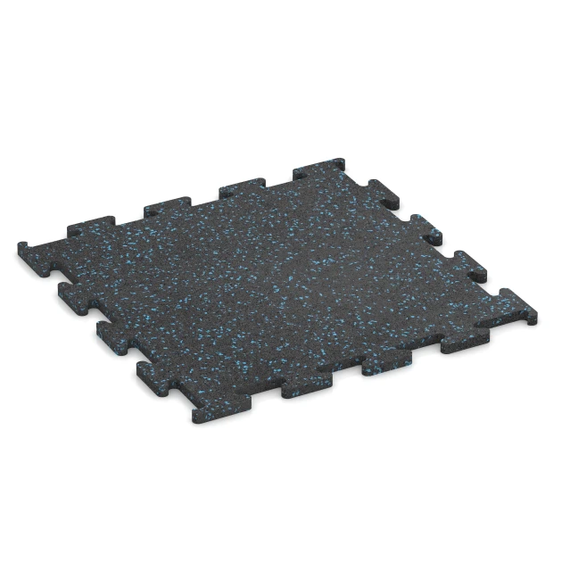 Fitness Performance Elite sportvloer von WARCO im Farbdesign Licht blauw gespikkeld mit den Abmessungen 50 x 50 x 1,5 cm | 0,25 m². Produktfoto von Artikel 3770 in der Aufsicht von schräg vorne.