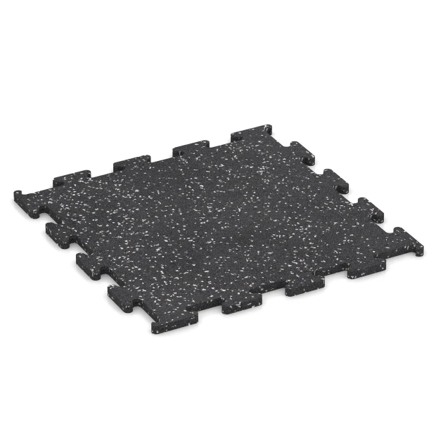 Fitness Performance Elite sportvloer von WARCO im Farbdesign Licht grijs gespikkeld mit den Abmessungen 50 x 50 x 1,5 cm | 0,25 m². Produktfoto von Artikel 3780 in der Aufsicht von schräg vorne.