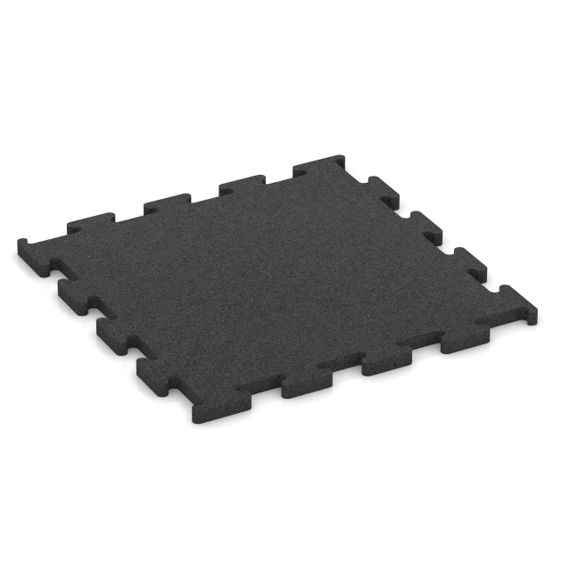 Fitness Performance Elite Trainingsvloer von WARCO im Farbdesign Antraciet mit den Abmessungen 50 x 50 x 2 cm | 0,25 m². Produktfoto von Artikel 3751 in der Aufsicht von schräg vorne.