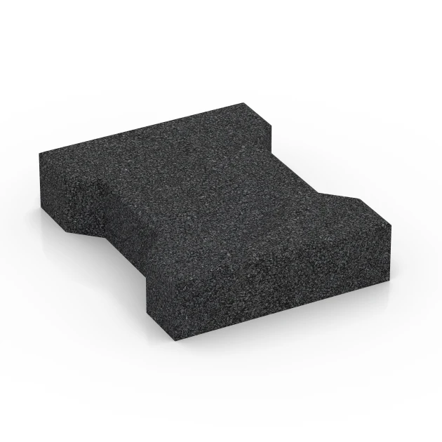 Rubber H-klinkers voor paarden von WARCO im Farbdesign Antraciet mit den Abmessungen 20 x 16,5 x 4,3 cm | 0,0278 m². Produktfoto von Artikel 3845 in der Aufsicht von schräg vorne.