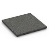 Valdempende EPDM-tegel – 120 cm von WARCO im Farbdesign Donkergrijs graniet mit den Abmessungen 50 x 50 x 4 cm | 0,25 m². Produktfoto von Artikel 6422 in der Aufsicht von schräg vorne.