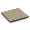 Valdempende EPDM-tegel – 120 cm von WARCO im Farbdesign Travertijn mit den Abmessungen 50 x 50 x 4 cm | 0,25 m². Produktfoto von Artikel 6428 in der Aufsicht von schräg vorne.