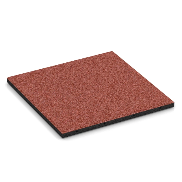 Speelplaatstegel – 95 cm von WARCO im Farbdesign Tomaatrood mit den Abmessungen 50 x 50 x 3 cm | 0,25 m². Produktfoto von Artikel 6128 in der Aufsicht von schräg vorne.