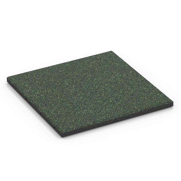 Valdempende EPDM-tegel – 90 cm von WARCO im Farbdesign Engels gazon mit den Abmessungen 50 x 50 x 3 cm | 0,25 m². Produktfoto von Artikel 6415 in der Aufsicht von schräg vorne.