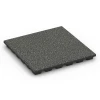 Rubberen speelplaatstegel – 160 cm von WARCO im Farbdesign Donkergrijs graniet mit den Abmessungen 50 x 50 x 4,8 cm. Produktfoto von Artikel 6431 in der Aufsicht von schräg vorne.