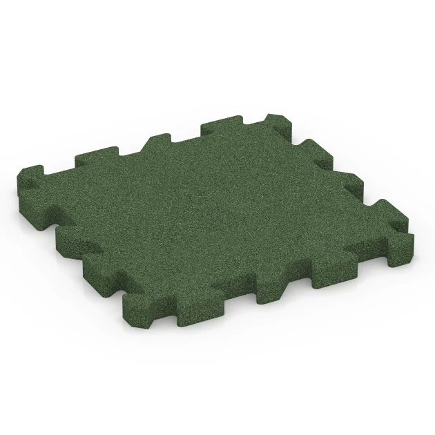 Fitnesstegel von WARCO im Farbdesign Grasgroen mit den Abmessungen 50 x 50 x 4 cm | 0,25 m². Produktfoto von Artikel 6995 in der Aufsicht von schräg vorne.
