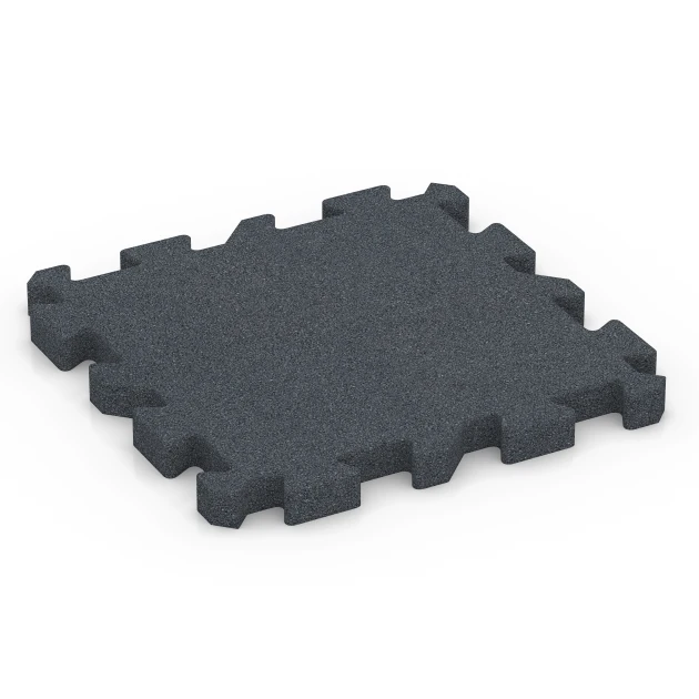 Fitnesstegel von WARCO im Farbdesign Leisteengrijs mit den Abmessungen 50 x 50 x 4 cm | 0,25 m². Produktfoto von Artikel 6996 in der Aufsicht von schräg vorne.