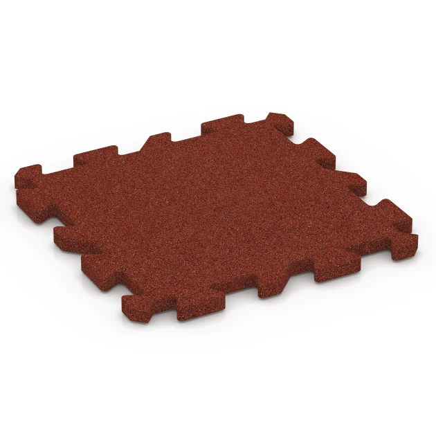Fitnesstegel von WARCO im Farbdesign Baksteenrood mit den Abmessungen 50 x 50 x 3 cm | 0,25 m². Produktfoto von Artikel 6988 in der Aufsicht von schräg vorne.