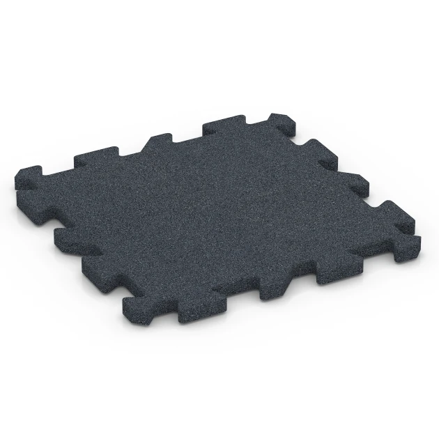 Fitnesstegel von WARCO im Farbdesign Leisteengrijs mit den Abmessungen 50 x 50 x 3 cm | 0,25 m². Produktfoto von Artikel 6992 in der Aufsicht von schräg vorne.
