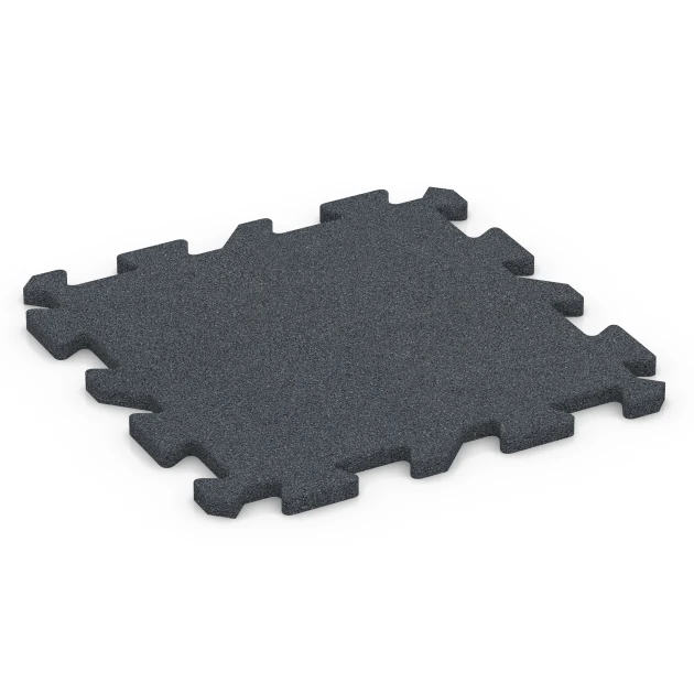 Fitnesstegel von WARCO im Farbdesign Leisteengrijs mit den Abmessungen 50 x 50 x 2 cm | 0,25 m². Produktfoto von Artikel 6986 in der Aufsicht von schräg vorne.