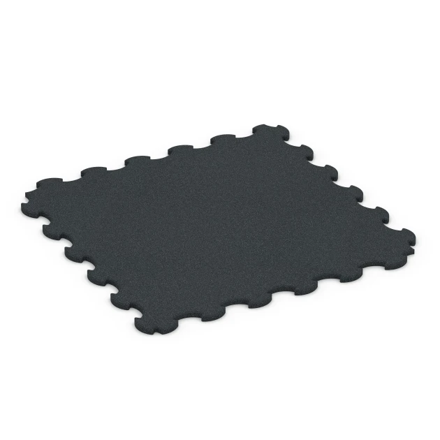 Fitness Vloerbeschermingsmat von WARCO im Farbdesign Antraciet mit den Abmessungen 102,5 x 102,5 x 2 cm | 1,05 m². Produktfoto von Artikel 6377 in der Aufsicht von schräg vorne.