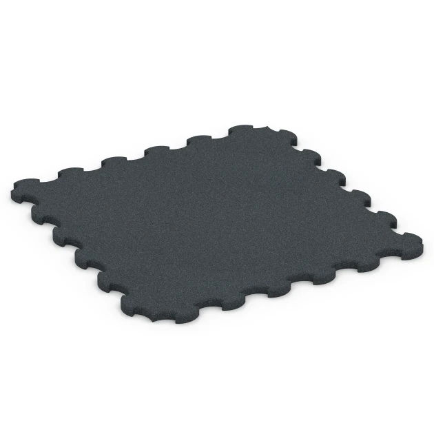 Fitness Vloerbeschermingsmat von WARCO im Farbdesign Antraciet mit den Abmessungen 102,5 x 102,5 x 3 cm | 1,05 m². Produktfoto von Artikel 6322 in der Aufsicht von schräg vorne.