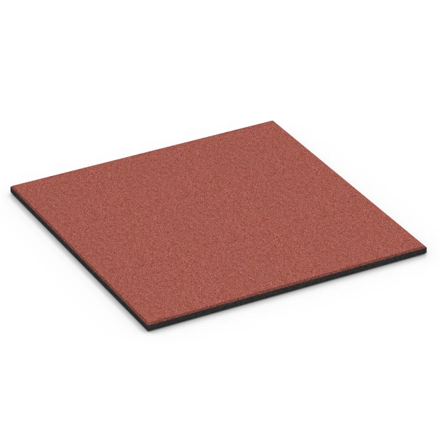 Stalmat von WARCO im Farbdesign Baksteenrood mit den Abmessungen 100 x 100 x 3 cm | 1,00 m². Produktfoto von Artikel 6380 in der Aufsicht von schräg vorne.