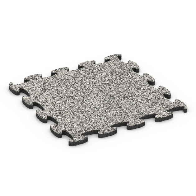 Vloertegels speelkamer von WARCO im Farbdesign Grijs graniet mit den Abmessungen 44,6 x 44,6 x 1,8 cm | 0,20 m². Produktfoto von Artikel 6752 in der Aufsicht von schräg vorne.
