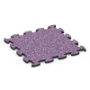 Fitness puzzelmat rubber von WARCO im Farbdesign Lavendel mit den Abmessungen 44,6 x 44,6 x 1,8 cm. Produktfoto von Artikel 6783 in der Aufsicht von schräg vorne.