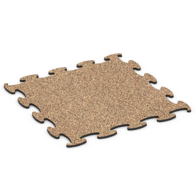 Fitness Max vloersysteem von WARCO im Farbdesign Terracotta mit den Abmessungen 98 x 98 × 1,8 cm. Produktfoto von Artikel 6871 in der Aufsicht von schräg vorne.