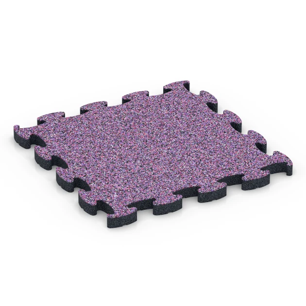 Fitness Active vloertegel von WARCO im Farbdesign Lavendel mit den Abmessungen 44,6 x 44,6 × 2,8 cm. Produktfoto von Artikel 6846 in der Aufsicht von schräg vorne.