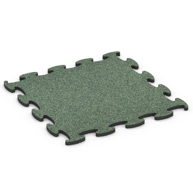 Fitness Max vloersysteem von WARCO im Farbdesign Engels gazon mit den Abmessungen 98 x 98 x 2,8 cm. Produktfoto von Artikel 6888 in der Aufsicht von schräg vorne.