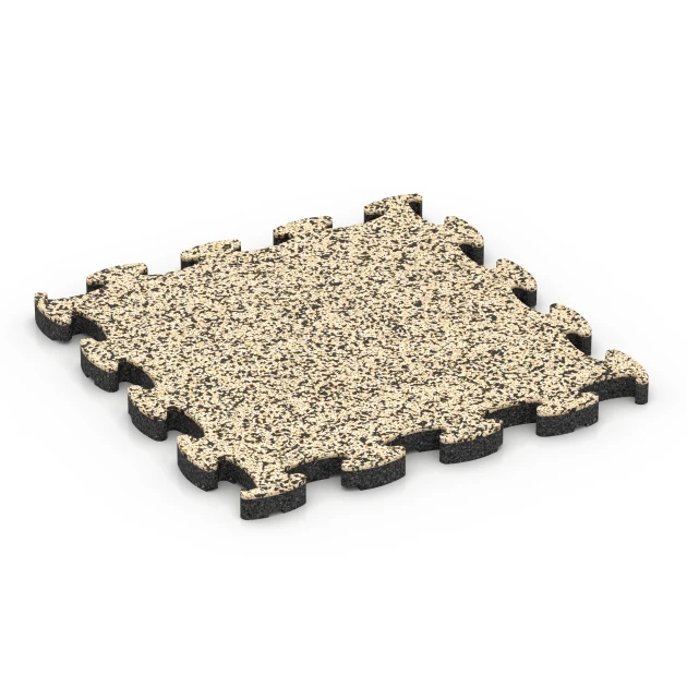 Steentapijt kliktegel von WARCO im Farbdesign Travertin mit den Abmessungen 30 x 30 x 1,8 cm. Produktfoto von Artikel 6820 in der Aufsicht von schräg vorne.