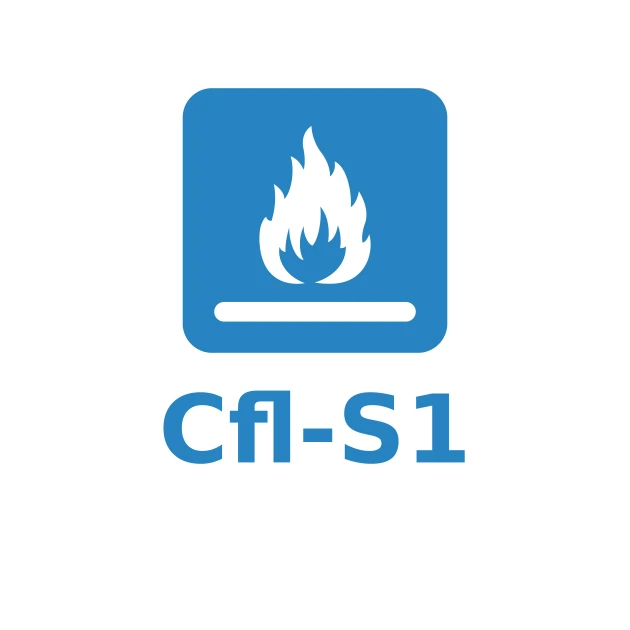 Toeslag Brandklasse Cfl-s1 von WARCO im Farbdesign  mit den Abmessungen ED 3 cm. Produktfoto von Artikel 7019 in der Aufsicht von schräg vorne.