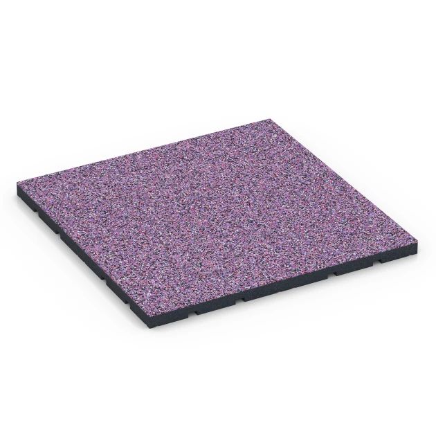 Fitnessvloer voor buiten von WARCO im Farbdesign Lavendel mit den Abmessungen 60 x 60 x 3 cm | 0,36 m². Produktfoto von Artikel 7137 in der Aufsicht von schräg vorne.