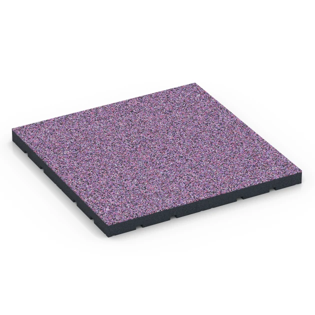 Fitnessvloer voor buiten von WARCO im Farbdesign Lavendel mit den Abmessungen 60 x 60 x 4 cm | 0,36 m². Produktfoto von Artikel 7146 in der Aufsicht von schräg vorne.