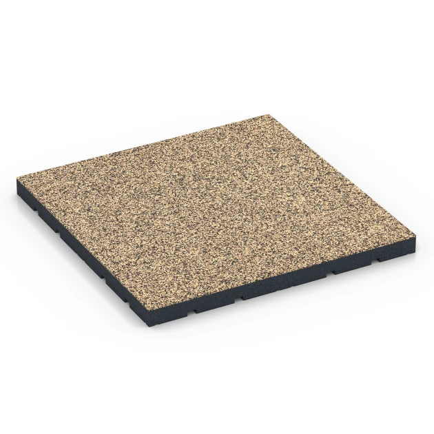 Fitnessvloer voor buiten von WARCO im Farbdesign Rattan mit den Abmessungen 60 x 60 x 4 cm | 0,36 m². Produktfoto von Artikel 7149 in der Aufsicht von schräg vorne.