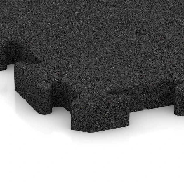 Detailaufnahme der Randausprägung von WARCO-Produkt 3475, Speelplaats vloeren, Format 100 x 100 x 4 cm | 1,00 m², Farbe Antraciet.