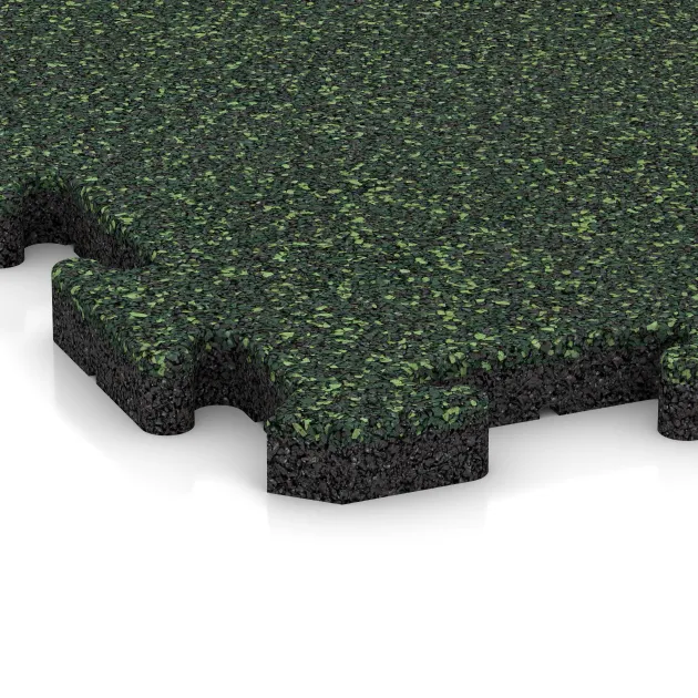 Detailaufnahme der Randausprägung von WARCO-Produkt 2623, Buiten vlondertegel, Format 500 x 500 x 30 mm, Farbe Engels Gras.