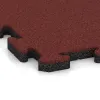 Detailaufnahme der Randausprägung von WARCO-Produkt 4633, Buiten vlondertegel, Format 500 x 500 x 30 mm, Farbe Koraalrood.