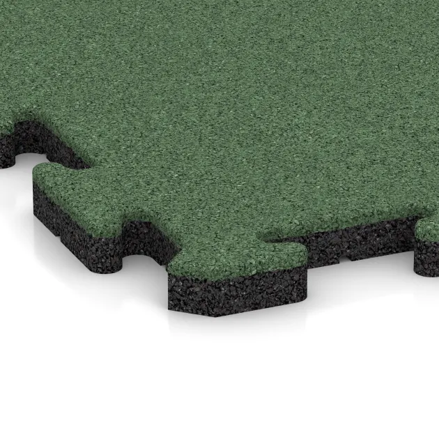 Detailaufnahme der Randausprägung von WARCO-Produkt 5240, Buiten vlondertegel, Format 500 x 500 x 30 mm, Farbe Bleekgroen.