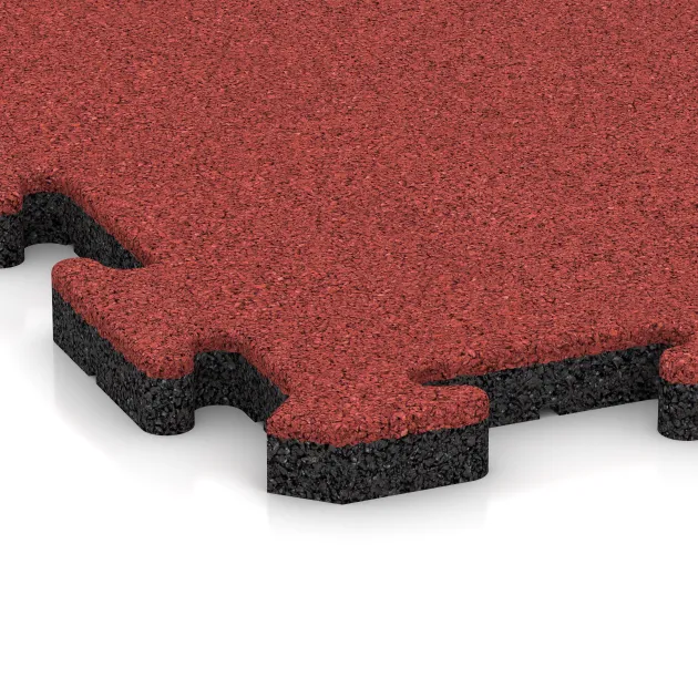 Detailaufnahme der Randausprägung von WARCO-Produkt 5309, Buiten vlondertegel, Format 500 x 500 x 30 mm, Farbe Roos.
