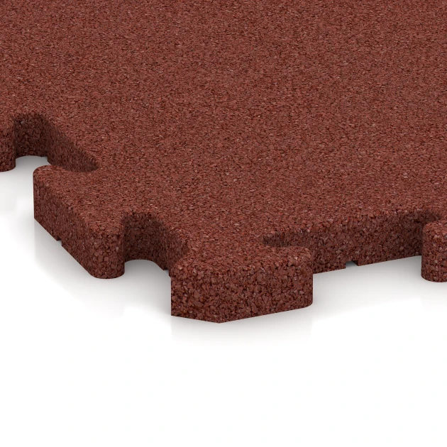 Detailaufnahme der Randausprägung von WARCO-Produkt 3355, Hondenvloertegel, Format 100 x 100 x 3 cm | 1,00 m², Farbe Baksteenrood.