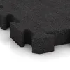 Detailaufnahme der Randausprägung von WARCO-Produkt 3186, Rubberen straattegels, Format 500 x 500 x 60 mm, Farbe Anthraciet.
