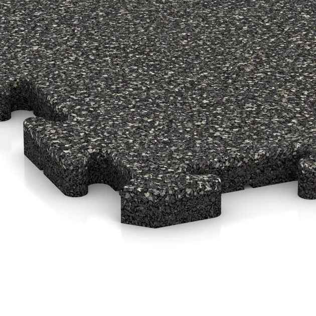 Detailaufnahme der Randausprägung von WARCO-Produkt 5067, Hoektegel HD, Format 485 x 485 x 30 mm, Farbe Donkergrijs Graniet.