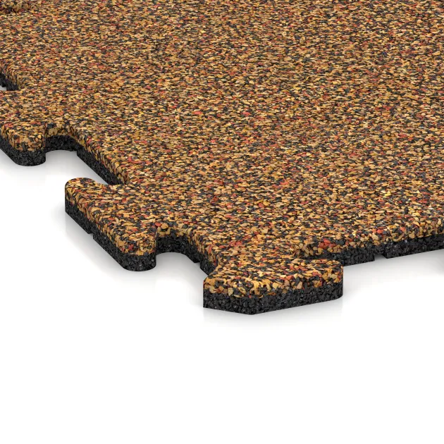 Detailaufnahme der Randausprägung von WARCO-Produkt 0128, Zwembadrandtegel, Format 500 x 500 x 18 mm, Farbe Terra Cotta.