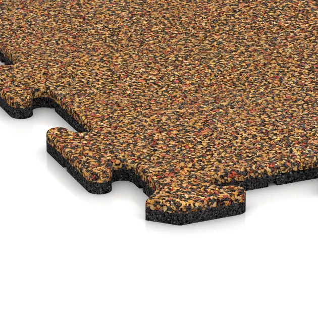 Detailaufnahme der Randausprägung von WARCO-Produkt 0304, Zwembadrandtegel, Format 1000 x 1000 x 18 mm, Farbe Terra Cotta.