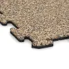 Detailaufnahme der Randausprägung von WARCO-Produkt 0224, Sportvloerplaat HD 1,8 cm, Format 1000 x 1000 x 18 mm, Farbe Travertin.