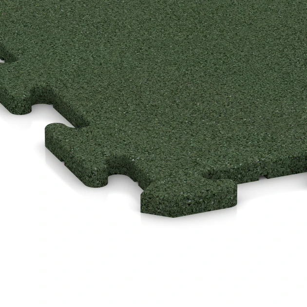 Detailaufnahme der Randausprägung von WARCO-Produkt 3955, Hondenvloertegel, Format 100 x 100 x 1,8 cm | 1,00 m², Farbe Grasgroen.