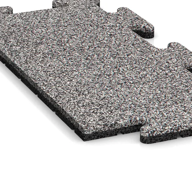 Detailaufnahme der Randausprägung von WARCO-Produkt 4681, Randtegel, Format 500 x 235 x 18 mm, Farbe Grijs Melange.