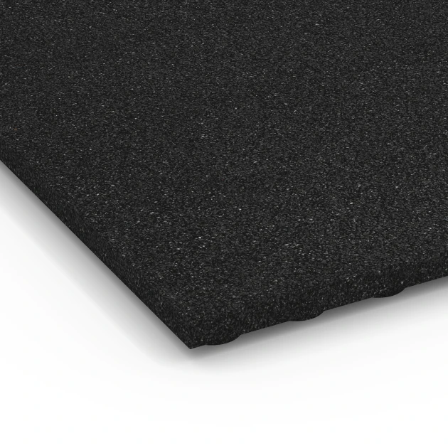 Detailaufnahme der Randausprägung von WARCO-Produkt 6644, Stallplatte, Format 100 x 50 x 3 cm, Farbe Antraciet.