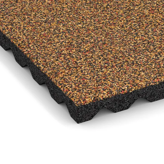 Detailaufnahme der Randausprägung von WARCO-Produkt 5336, Valtegel, Format 500 x 500 x 40 mm, Farbe Terra Cotta.