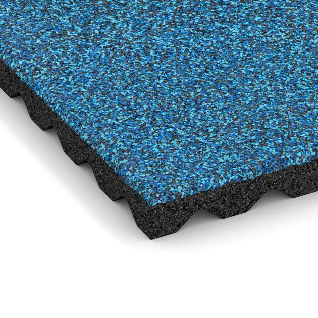 Detailaufnahme der Randausprägung von WARCO-Produkt 5347, Valtegel, Format 500 x 500 x 40 mm, Farbe Atlantisch.