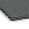 Detailaufnahme der Randausprägung von WARCO-Produkt 3986, Hondenligmat, Format 500 x 500 x 40 mm, Farbe Leigrijs.