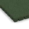 Detailaufnahme der Randausprägung von WARCO-Produkt 0824, Slagbeschermingsmat – schokabsorberende mat, Format 1000 x 1000 x 45 mm, Farbe Grasgroen.